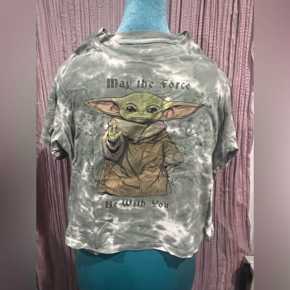 MAD Engine Green Short Sleeve Tee with Baby Yoda Graphic